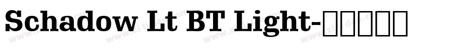 Schadow Lt BT Light字体转换
